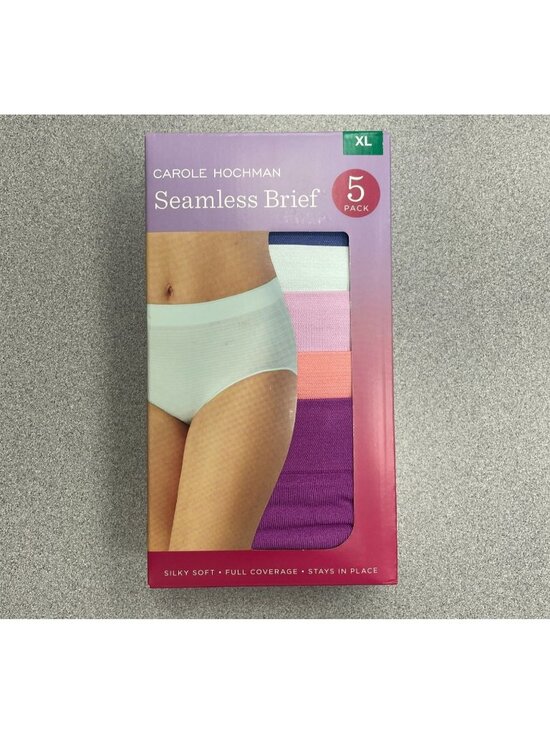 Carole Hochman Other - NEW Carole Hochman Women's XL Multicolor Seamless Brief 5-Pack Silky  J1861